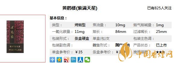 黄鹤楼紫满天星多少钱一包 黄鹤楼紫满天星价格图片