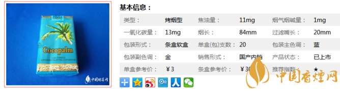 儿时记忆里的味道 椰树软香烟价格3元一包