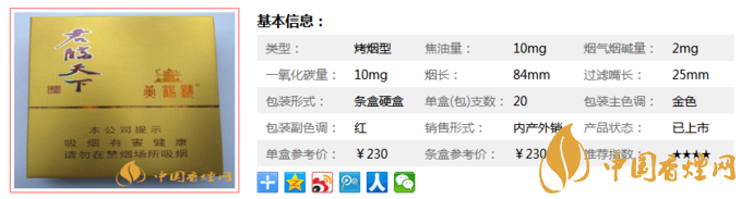 黄鹤楼君临天下多少钱一包 黄鹤楼君临天下价格和图片